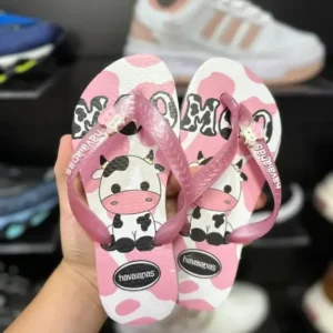 Chinelo Havaianas Infantil Vaquinha Rosa