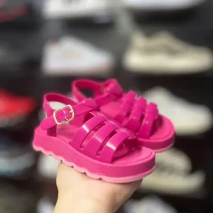 Sandalia Baby Coração Rosa