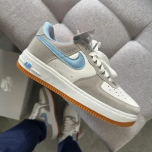 Nike Air Force Camurça Cinza/branco/azul