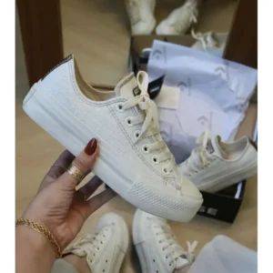 All Star Plataforma Linho Areia