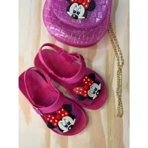 Kit Sandalia + Bolsa Minnie Rosa