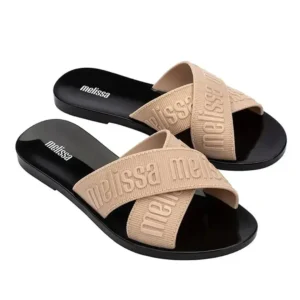 Melissa M-lover Slide Preta/bege