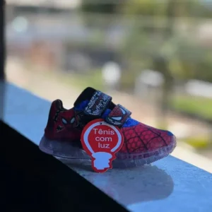 Tenis Velcro Led Homem Aranha