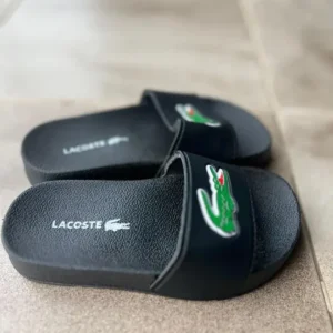 Chinelo Preto Slide Lacoste Infantil