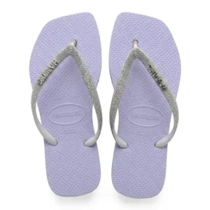 Chinelo Havaianas Square Glitter Branco