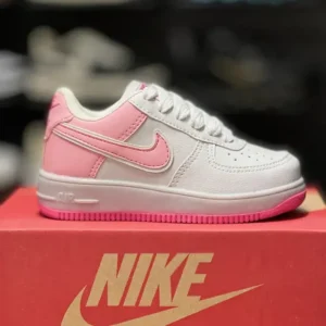 Nike Air Force Infantil Branco-rosa
