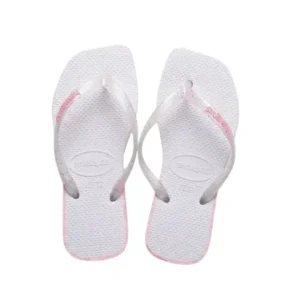Chinelo Havaianas Branco/rosa Tropical