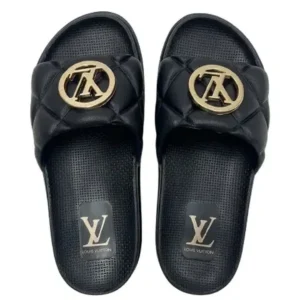 Slide Louis Vuitton Metalasse Preto