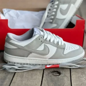 Nike Dunk Cinza Branco Linha Luxo