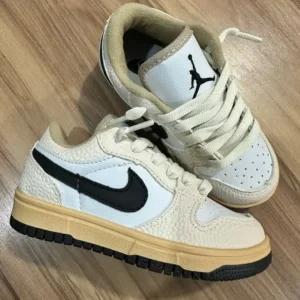 Nike Dunk Jordan Bege Preto Infantil