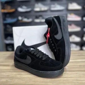 Nike Air Force Preto-preto Camurça