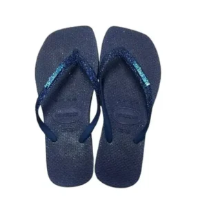 Chinelo Havaianas Square Glitter Azul