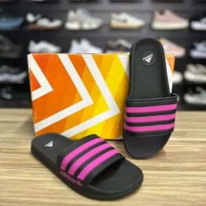 Chinelo Slide Adidas Preto-rosa