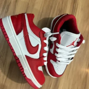 Nike Dunk Jordan Vermelho Branco Infantil