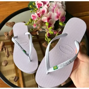 Chinelo Havaianas Bandeirinha Branco Slim