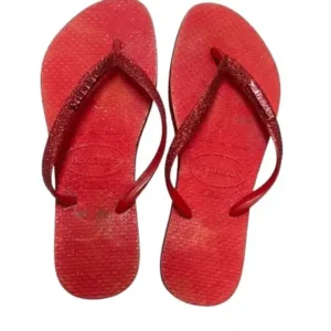 Chinelo Havaianas Total Glitter Vermelho