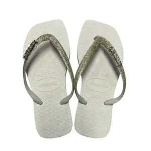 Chinelo Havaianas Square Glitter Bege