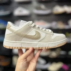 Nike Dunk Low Branco Prata Ouro